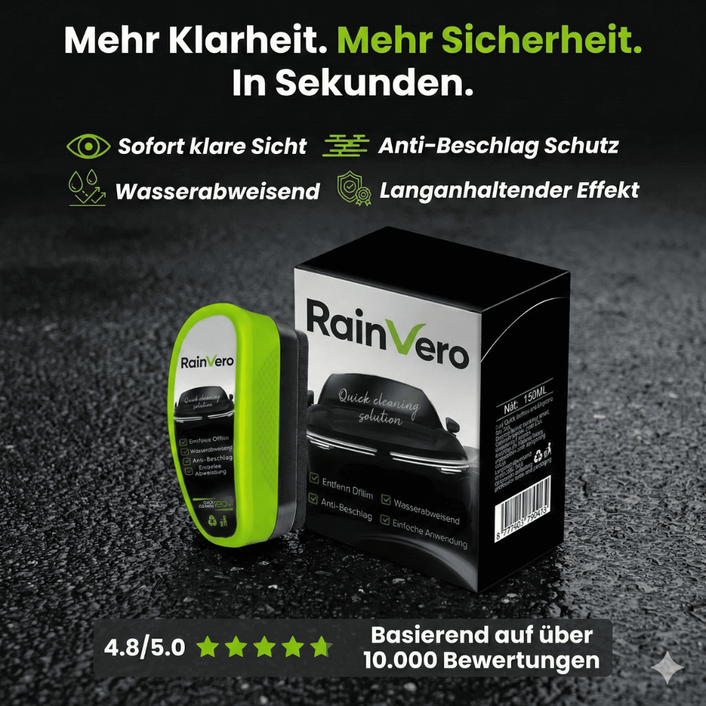 RainVero™: Endlich sichere Fahrt – egal welches Wetter.