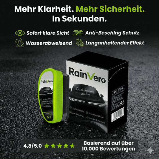 RainVero™: Endlich sichere Fahrt – egal welches Wetter.
